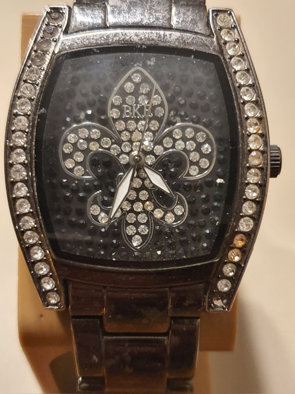 🦋10/$20🦋 BKE Black/Rhinestone Stainless Steel Women's Watch